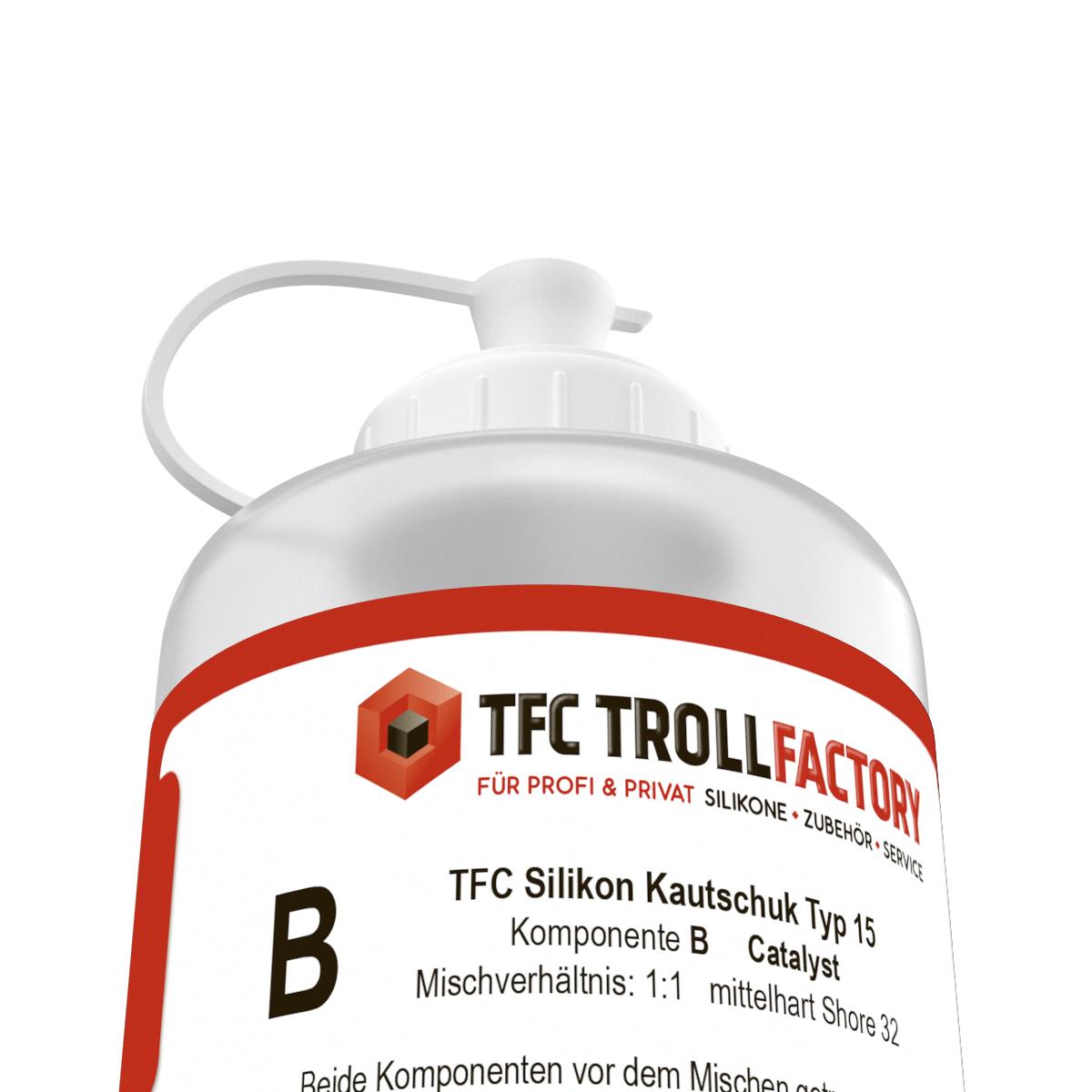 TFC Silikon Kautschuk Typ 15 transluzent Shore 32 1:1 mittelhart