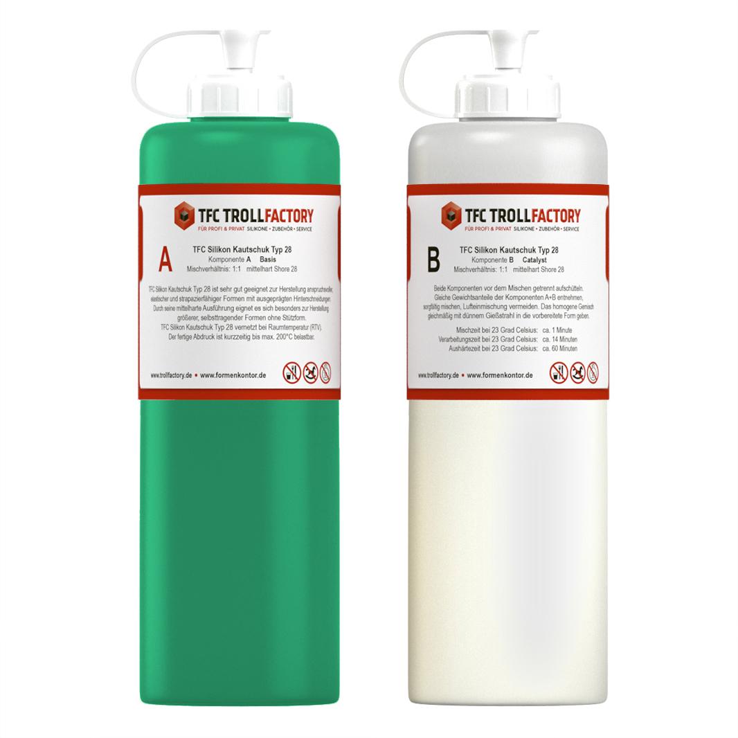 TFC Troll Factory Silikon Kautschuk Typ 28 Abformsilikon mittelhart 1:1 RTV NV