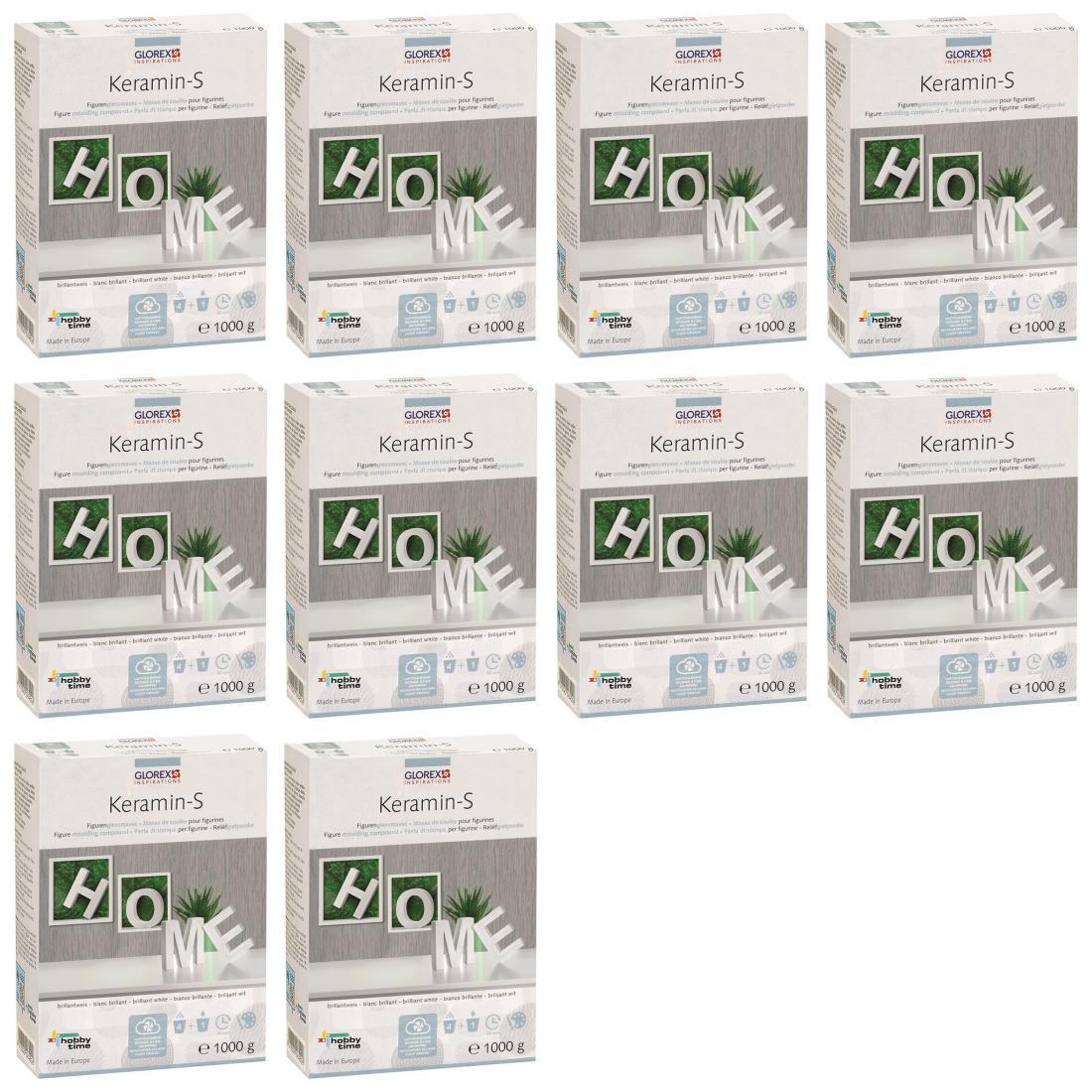 Keramin-S Giessmasse wetterfest schneeweiss - Größe: 10 x 1kg Packung