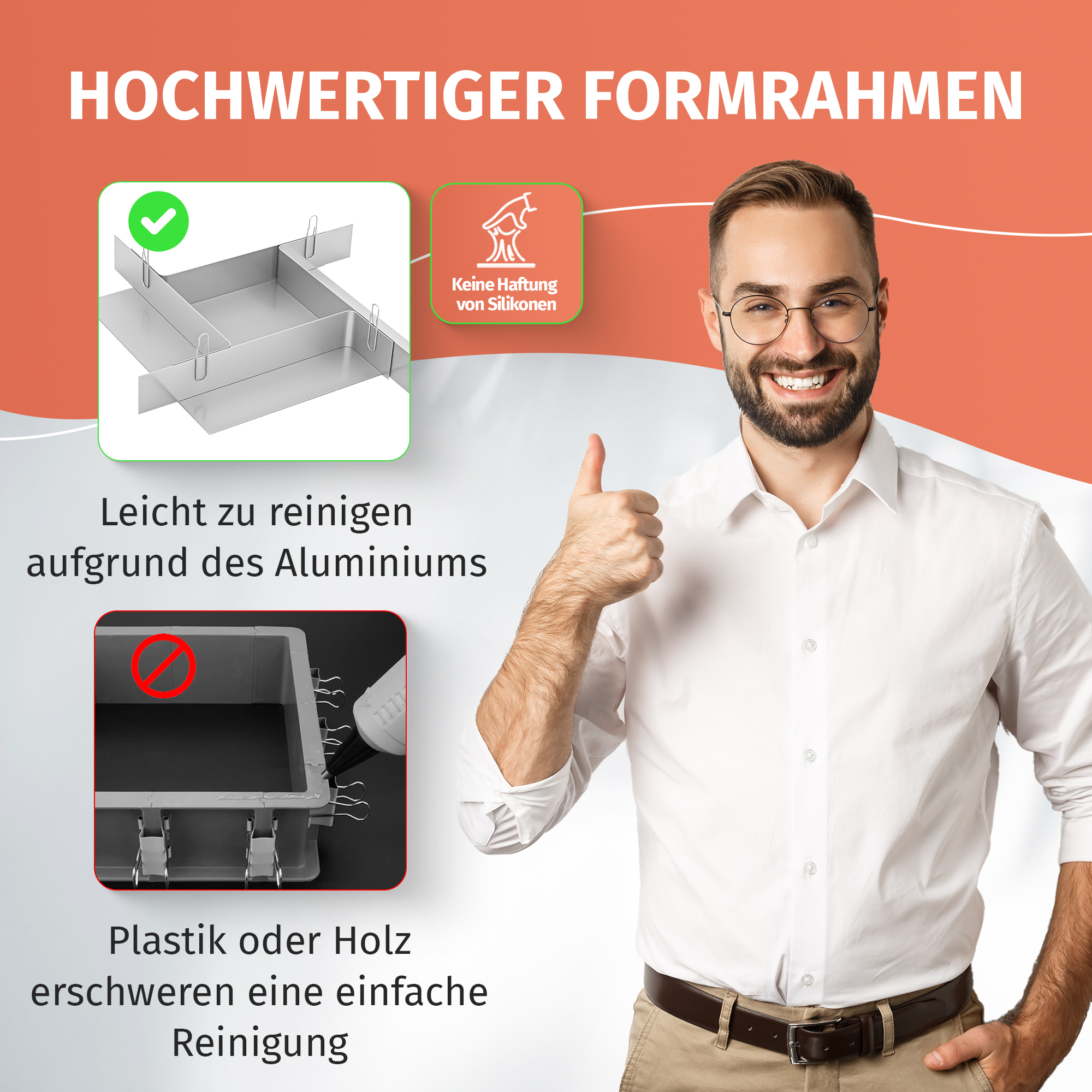 TFZ Formenrahmen-SET ALU Formbaurahmen Giesskasten Rahmen Formenbau 100mm